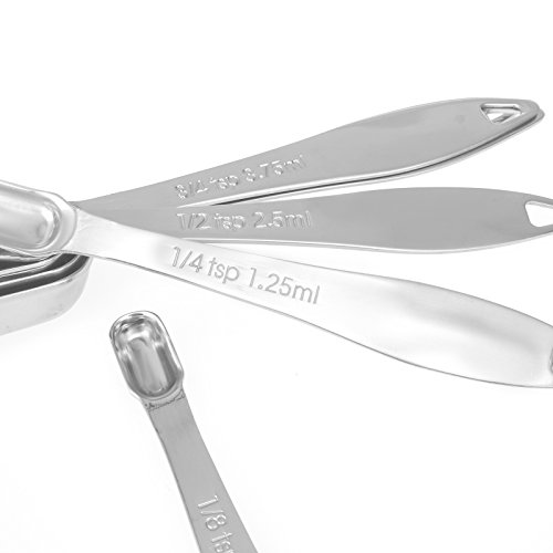 Image of 6-Piece 18 /8 Stainless Steel Measuring Spoons Set, Silver