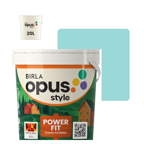 Image of Birla Opus Style Power Fit Exterior Emulsion Paint (20L, Copper Green, Matte Finish) | Superior Whiteness & Brightness, Excellent Finish, Low VOC | 2 Yr Warranty | For Exterior, Outdoor Walls