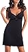 Produktbild R-Dessous Exklusives Damen Nachtkleid kurz Sleepshirt Viskose Nachtwäsche Nachthemd Kurzarm große Größen, Schwarz, Herstellergroesse XL (42)