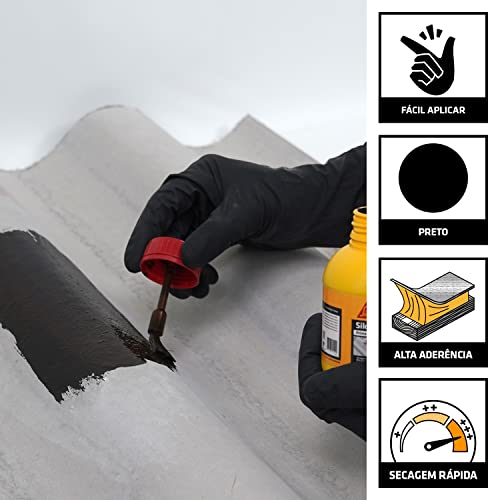 Sika - Emulsão asfáltica - MultiSeal Primer Marrom - Impermeabilização - Multiuso - Frasco 1L