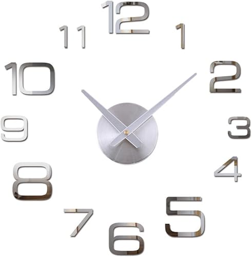 Reloj de pared 3D DIY, sin marco, moderno, silencioso, números redondos, 3D, funciona con pilas, reloj decorativo para decoración del hogar, cocina,