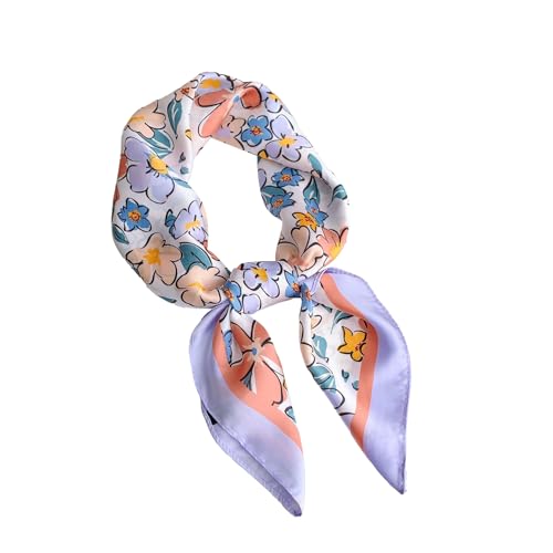 Head Scarf for Women Silk Like 27 Inch Square Hair Wrapping Bandana Scarves