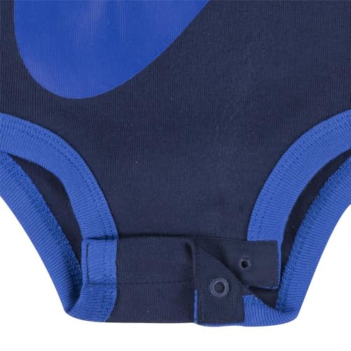 Nike Body dziecięce z długim rękawem, czapka i botki 3-częściowy zestaw (obsydian(LN0134-U90)/niebieski, 0-6 miesięcy)