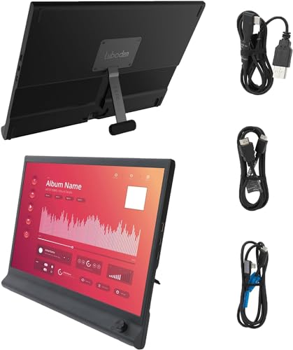 ポータブルモニター、15.6インチ1080p FHDラップトップモニターUSB CコンピュータディスプレイHDR IPS、スタンド付きポータブルモニタータッチスクリーン/316