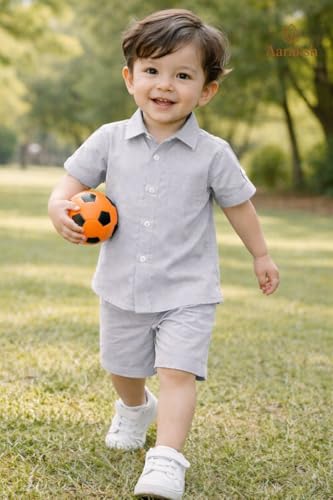 Image of Boys Shirt & Shorts Co-ord Set Kids Regular Wear Clothes Outfit