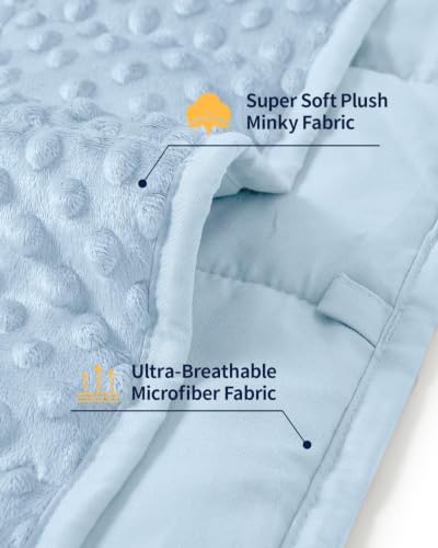 Image of Mr. Sandman Cooling Weighted Blanket for Adults, Queen Size 12 lbs, 48″x72″