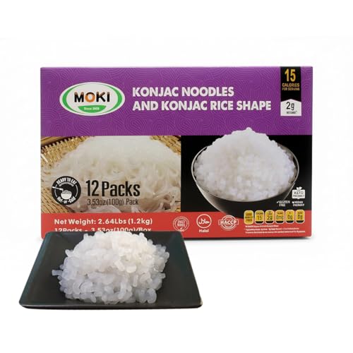 MOKI Shirataki Konjac Rice,Low Calorie Keto Rice, Gluten Free, Plant