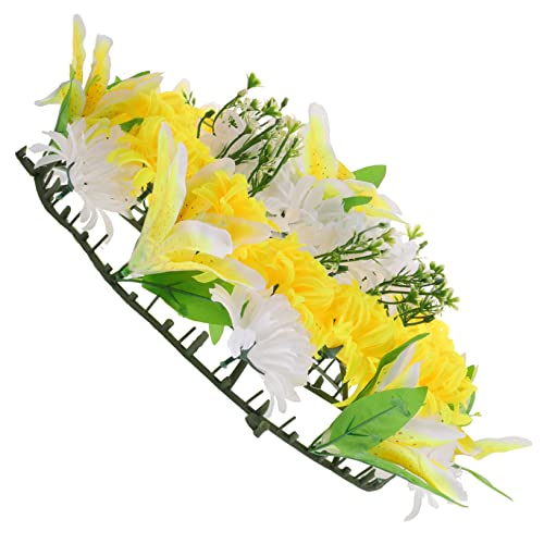 RORPOIR Couronne De Deuil Artificielle Guirlande Sacrifice Matériau Pratique Couleur Aléatoire Décoration Cimetière Commémoration Funéraire