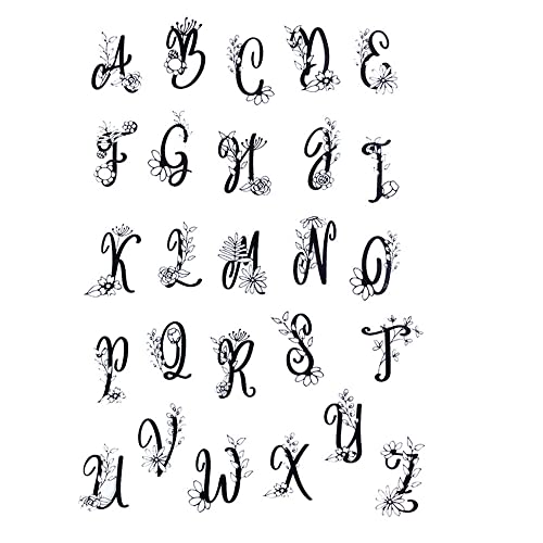 Flower Shaped 26 Letters Art Shaped 26 Alphabet Clear Stamps Transparent Silicone Stamp Album Cards Rubber Stamp For Card Making Decoration And Diy Scrapbooking #TOP5