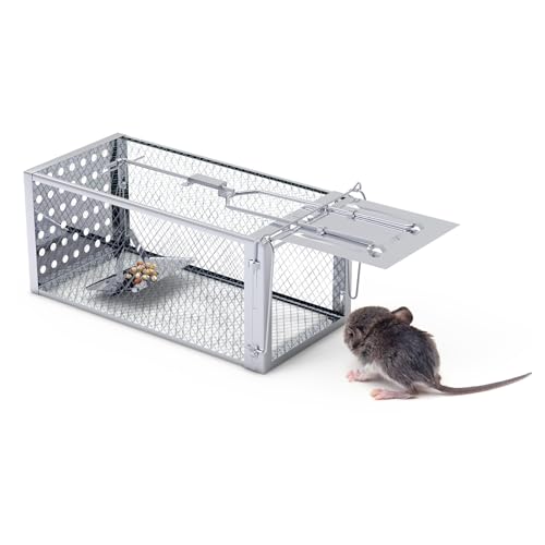 Image of Zorpupoa Humane Rat Trap, 12 Inch Humane Live Animal Mouse Cage Traps, Small Rodent Chipmunk Squirrel Traps Cage, Live Animal Trap Cage for Indoor and Outdoor Use