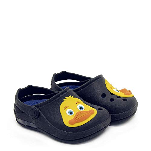 Sandália Infantil Com Led Masculina Luelua 16017 Preta