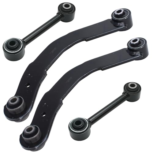 Detroit Axle - 4pc Rear Suspension Kit for Jeep 2007-2015 Compass Patriot 2007-2012 Dodge Caliber 2 Upper Lateral Arms 2 Lower Rearward Lateral Toe Arms Replacement