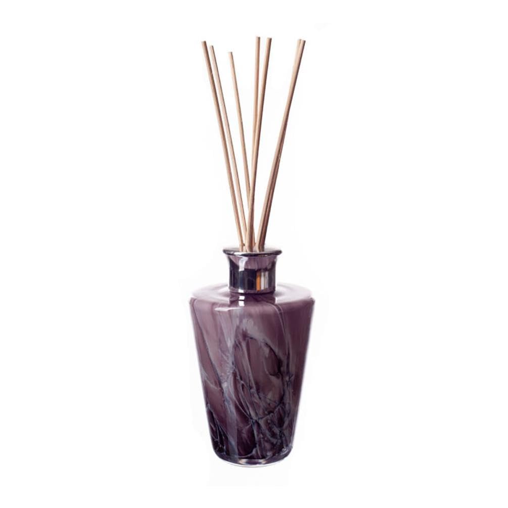 Amelia Art Glass Reed Diffuser Conical - Violet Marble Effect
