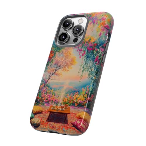 Coque rigide iPhone 14 Pro au design floral vibrant avec finition luxueuse - 2