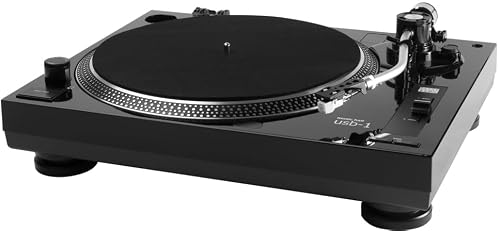 Music Hall US-1 High-Fidelity Belt-Drive Turntable with Built-in Preamp Pre-Mounted Audio Technica Cartridge S-Shaped Tonearm Detachable Headshell for Easy Upgrades is Stylish Glossy Black Finish - Thumbnail 4