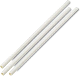 Boardwalk Unwrapped Paper Straws, 7.75" X 0.25" White, 4,800 Straws/carton
