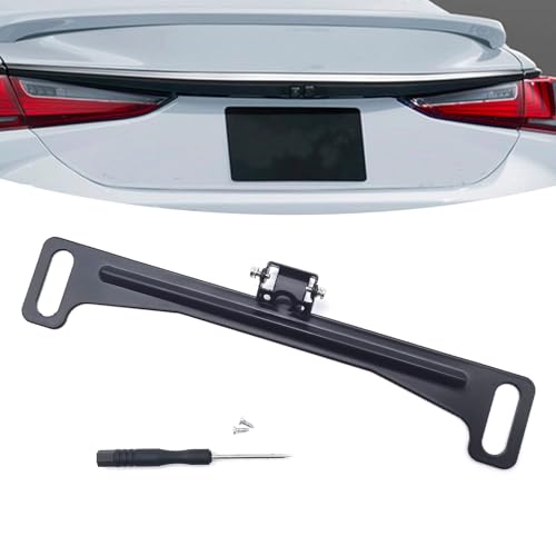 Image of Miytsya 1 PC Car License Plate Camera Bracket, Waterproof Anti-Rust Reversing Camera Metal Bracket, Car DVR Rearview Mirror Camera Kit, Universal License Plate Accessories for Most Cars (Black)