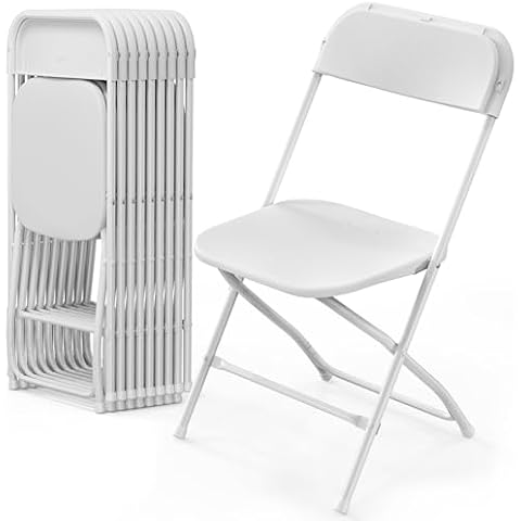 VINGLI 10 Pack Plastic Folding Chair Cover