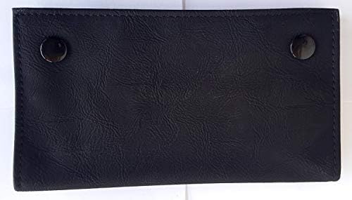 Cigarette Pouch Black for Tobacco Roll up & Paper & Filter for Smoking - Case Bag Holder Black