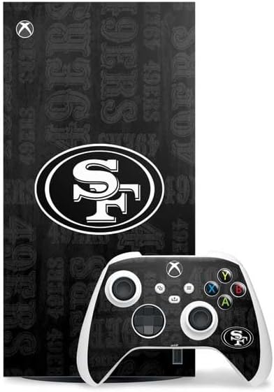 Skinit Decal Gaming Skin Compatible with Xbox Series X Digital Edition Bundle - Officially Licensed NFL San Franciso 49ers Black & White Design