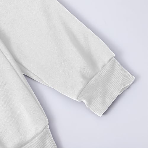 Moletom feminino grande de manga comprida, casual, com estampa da bandeira dos EUA, gola redonda e e