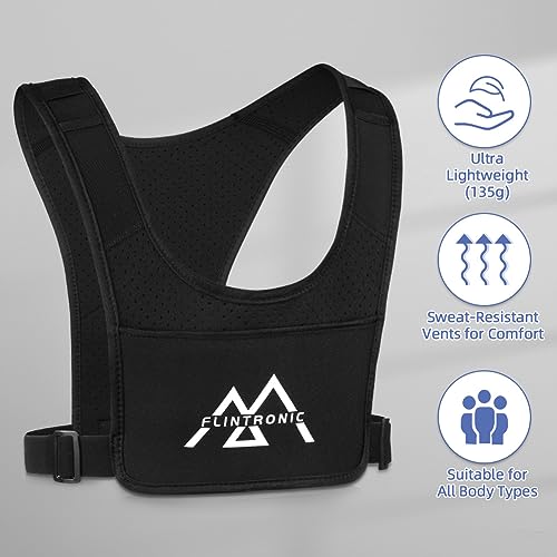 Flintronic Reflektierend Laufen Weste, Reflektierende Warnweste, Laufweste mit Handytasche und Verstellbarem Bund, Reflektorweste Sicherheitsweste, für Männer Frauen zum Radfahren, Joggen, Klettern