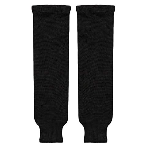 EALER HSK80 Series Solid Color Knit Hockey Socks Junior to Senior - Black - X-Small Cover