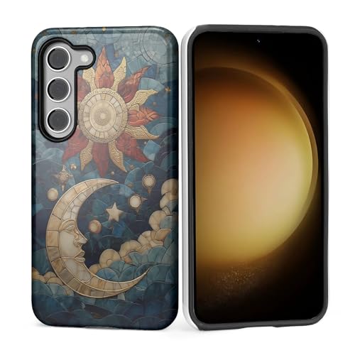 Kapadiy P[X Samsung Galaxy S23 P[XASun Moon Stars tFCN XehOX fUC nCubh fA veNV VR n[h PC ϏՌ t{fB Jo[ h~ یP[X jp