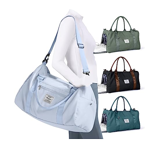 Gym Bag For Women Men, Travel Tote Bag Sport Gym Duffle Bag With Shoe Compartment & Wet Pocket, Carry On Overnight Bag Hospital Bag #TOP5