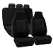 FH Group FB107BLACK115 Seat Cover (Premium Fabric Full Set Airbag Compatible Black)