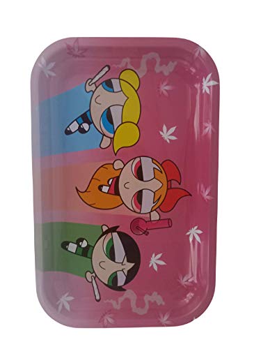 Favela 420- Metal Rolling Tray Power Pink Large 10 Inch - Cigarette Rolling Trays - Smoke Accessories - Rolling Paper Tray - Rolling Plate #TOP2