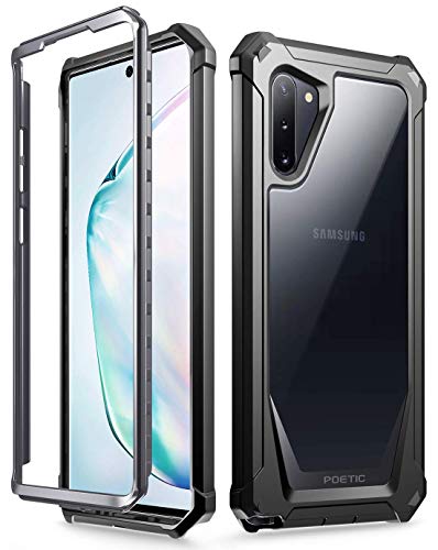 Poetic Guardian case for Samsung Galaxy Note 10, Full-Body Hybrid Bumper Cover, Support Wireless Charging, Without Built-in-Screen Protector Black