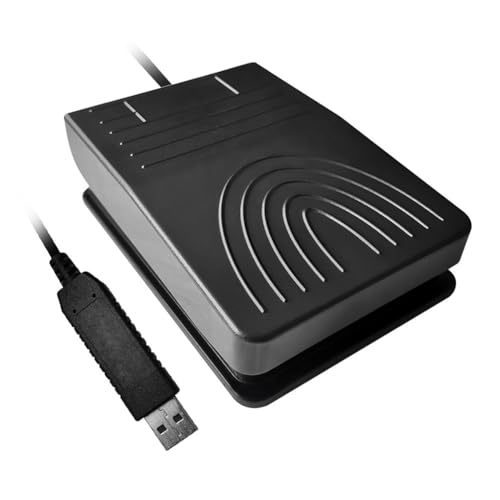 Rastapulz Commande de pédale USB, pédale haute sensibilité pour PC, ordinateur, bureau