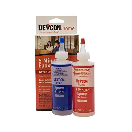 Devcon Epoxy, 5 Minute Epoxy, 2 Bottles Net 8.5 fl oz (250ml)