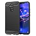 MoKo Huawei Mate 20 Lite Case, Soft Lightweight TPU Bumper Cover Carbon Fiber Design Anti-Scratch Slim Back Panel Shock Aborsption Cellphone Shell Fit with Huawei Mate 20 Lite - Black