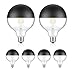 Produktbild ledscom.de 6 Stück E27 LED Leuchtmittel, G125, warmweiß (2700 K), 6,7 W, 660lm, Kopfspiegel (schwarz)