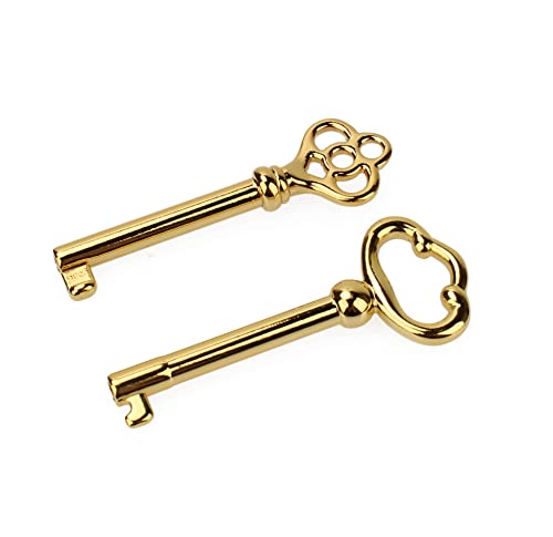 Generic Skeleton Key KY-2 and KY-3 Antique Brass Plated Hollow