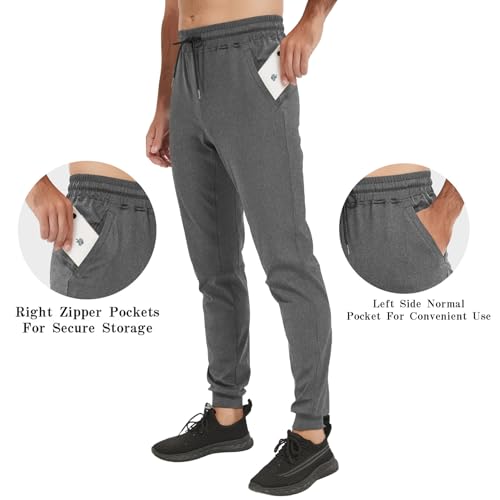 Image of Tall Mens Sweatpants Extra Long Athletic Jogger Pants Zipper Pockets
