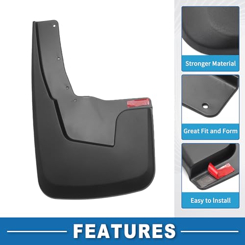 Image of Mud Flap Splash Guard with Mount Accessories Front & Rear Side Mud Guard for Dodge for Ram 1500 2019-2024 (Set of 4)