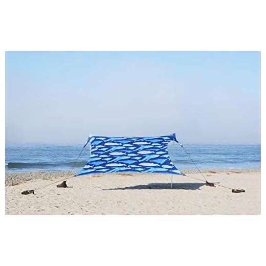 Neso Zelte Grande Beach Zelt, 2,1 m hoch, 2,8 m (9 ft) x 2,8 m (9 ft), Verstärkte Ecken und Kühlfach(Color) (Rettet die Wale)