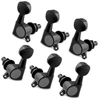 RiToEasysports Lot De 6 Chevilles D'accordage En Acrylique Pour Guitare électrique Acoustique (noir