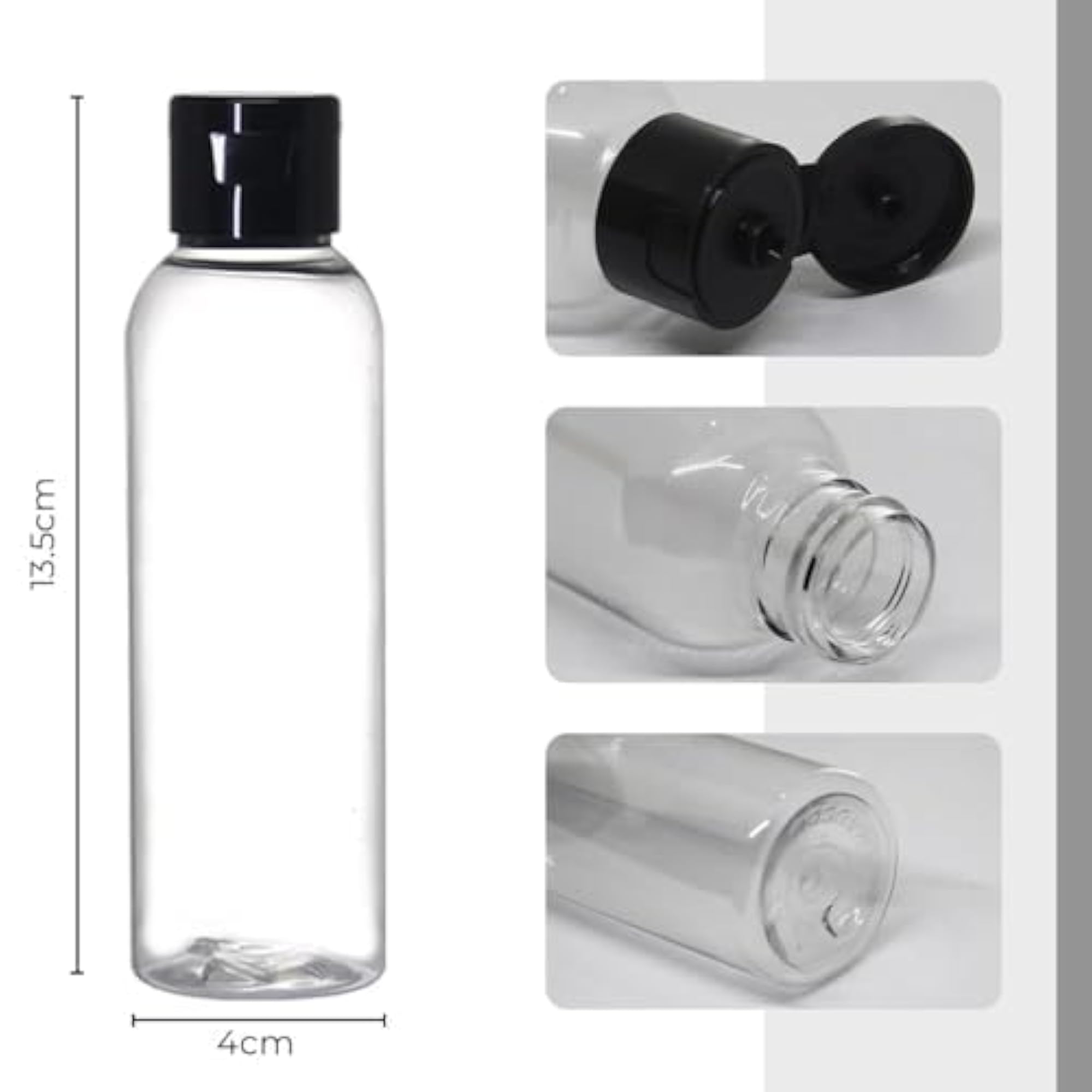Empty Clear Plastic Bottles for Toiletries