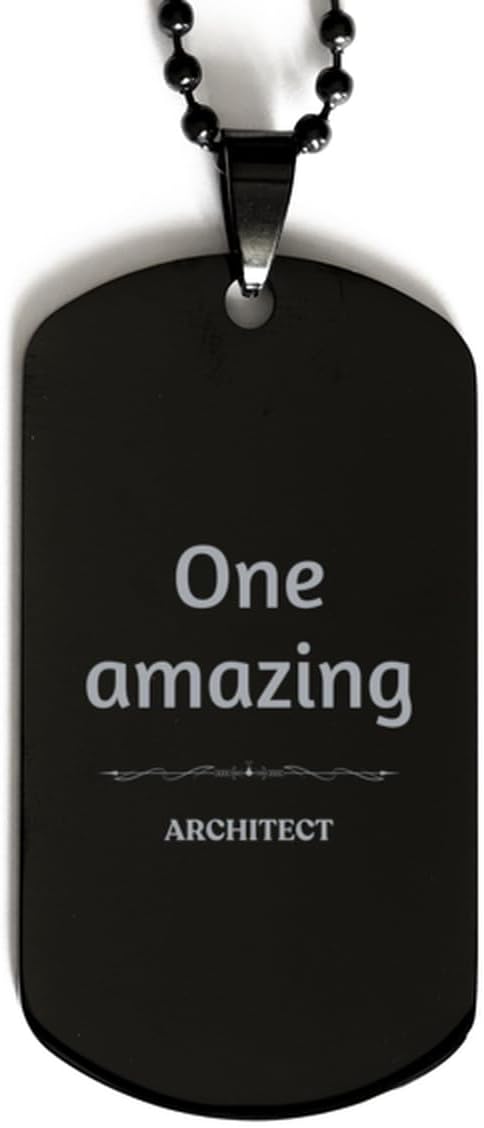 Architect Dog Tag - Engraved Stainless Steel Pendant for The One Amazing Architect - Personalized Gifts for Graduation, Birthday, or Veterans Day