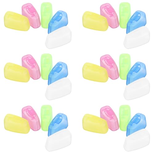 Toyvian Protector para Cepillos de Dientes Portátil Ventilado Funda Protectora para Cabezal 50 Unidades Multicolor para Viaje y Uso Diario
