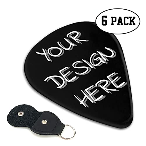Custom Guitar Picks 6-Packguitar Pick Personalize Add Your Image Text Suitable For Bass, Electric And Acoustic Guitars Lightweight And Thin Unique Guitar Picks 0.46Mm #TOP1