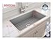 BOCCHI Sotto Dual-Mount Fireclay 32 in. Single Bowl Kitchen Sink with Protective Bottom Grid and Strainer in Matte Gray