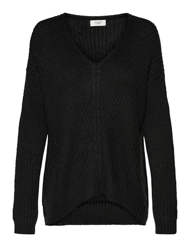 JDY Damen JDYnew Megan L/S KNT Noos Pullover, Black, M
