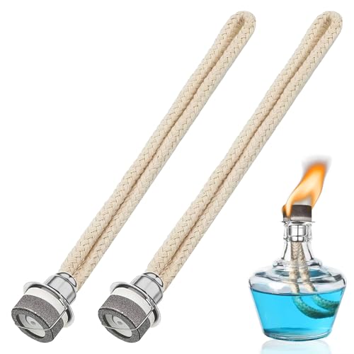 Kuugeo Lot de 2 Mèches de Lampe à Huile,Brûleur de Rechange pour Lampe Berger,Brûleur Catalytique Meche,Accessoire pour Améliorer l'air Ambiant,18mm...
