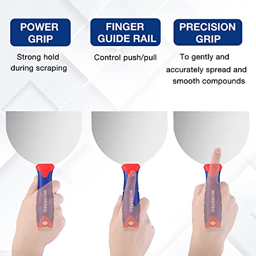 Workpro Drywall Knife Set, Stainless Steel Taping Knife Putty Knife With 4" thumb #5