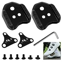 2 Stücke Fahrrad Cleats Adapter,Kompatibel mit Shimano SPD Plattenadapter SM-SH41 Fahrrad Schuh Cleats,3 Loch Platten Fahrradpedal Adapter Stollen Konverter,für Schwarz Road Cleats Fahrradzubehör Set